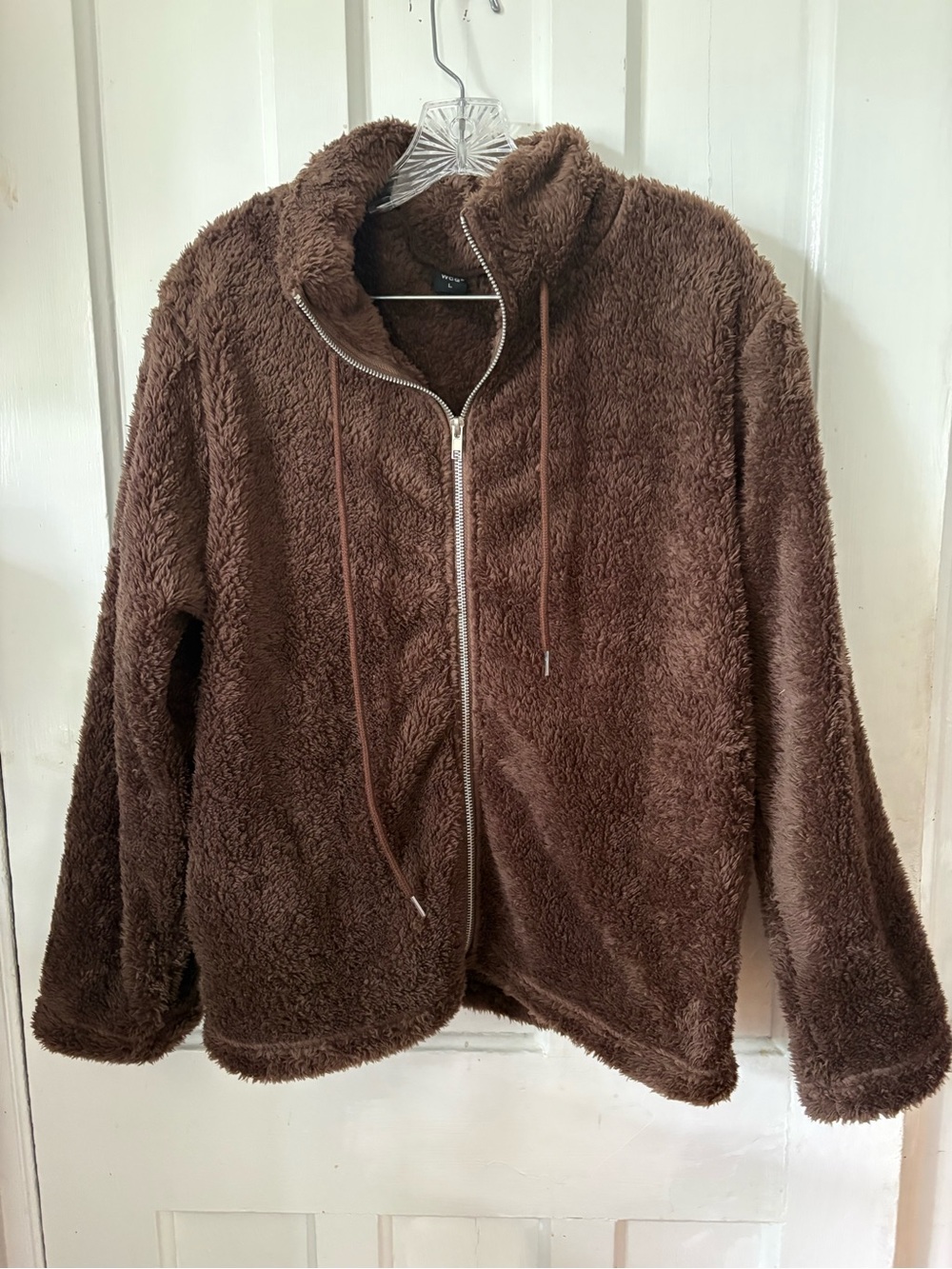 NWOT Cozy Full-Zip Teddy Jacket - Brown